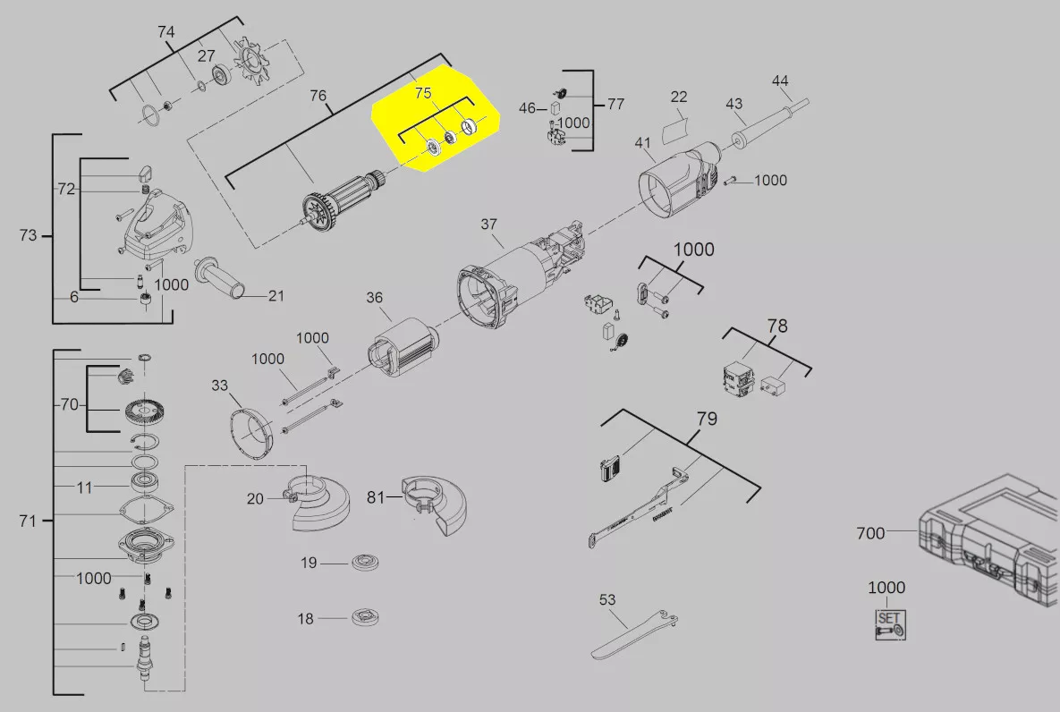 set roulement réf. 4931453648 AEG